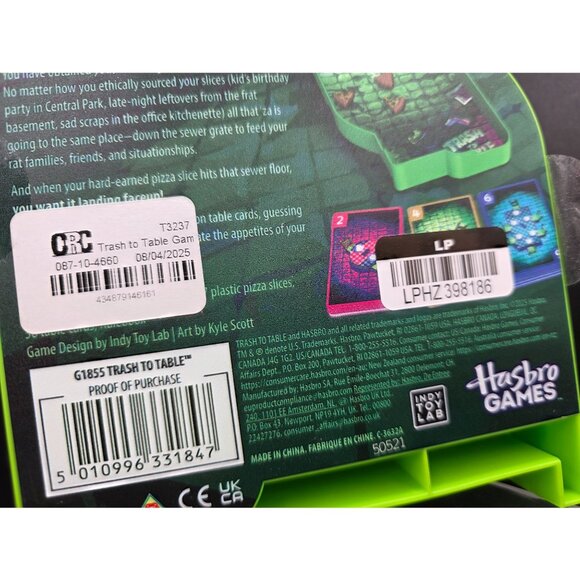 Trash To Table Board Game By Hasbro Games Ages 8+ 2-6 Players Hungry Rat Theme 2 - Picture 7 of 7